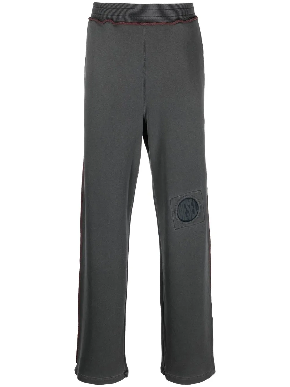 Diesel knee-patch logo track pants - Grey