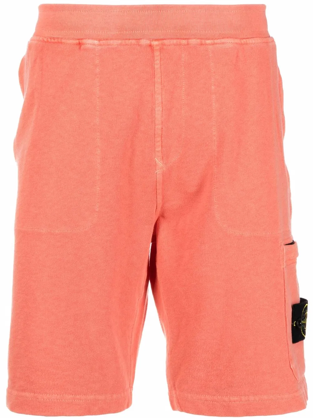 Stone Island bermudas con parche del logo - Naranja