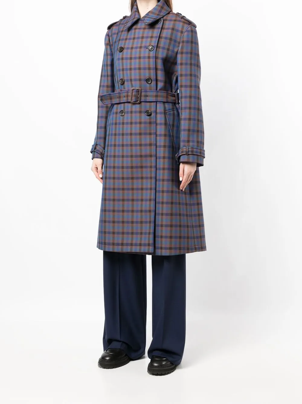 Ps Paul Smith Check Pattern Coat Farfetch