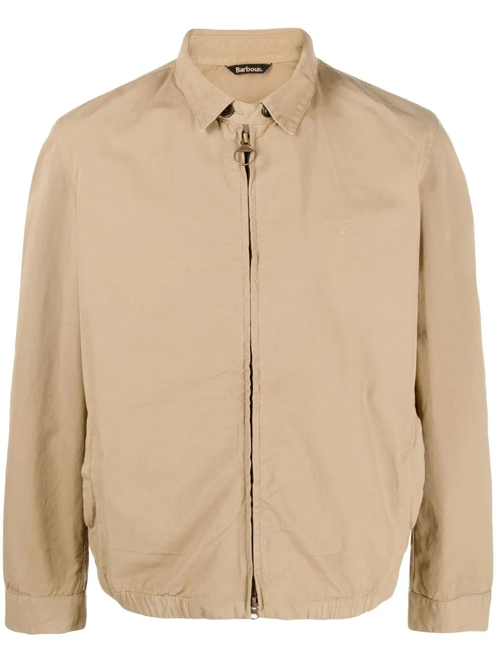 Barbour logo-embroidered shirt jacket - Brown