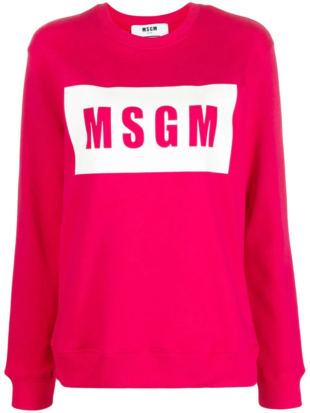 MSGM sudadera con logo estampado - Rosado