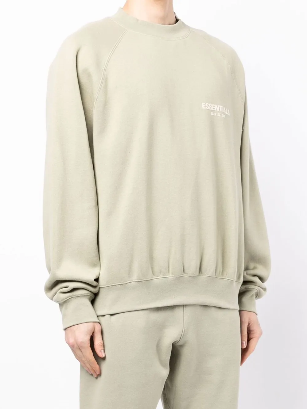 Fear Of God Essentials Logo Print Crew Neck Jumper Farfetch