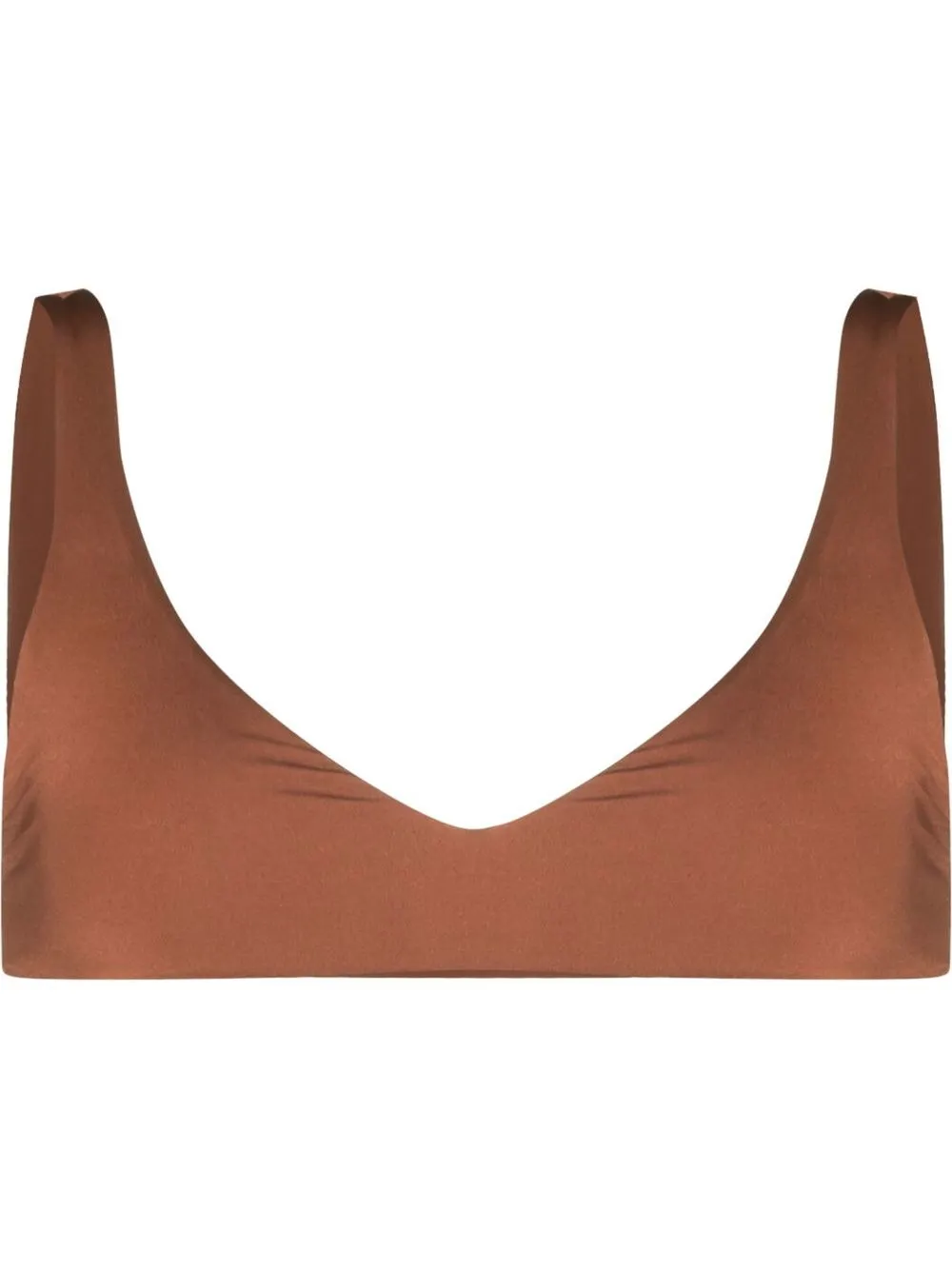 SIR. top de bikini con cuello en V - Marrón