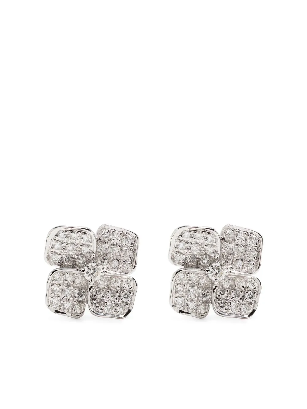 Anita Ko aretes pequeños con diseño floral en oro blanco de 18kt con diamante - Plateado
Anita Ko aretes pequeños con diseño floral en oro blanco de 18kt con diamante - Plateado