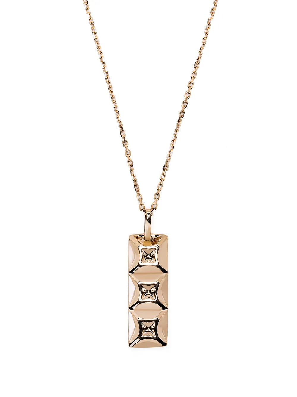 Anonymous collar Collection 1 en oro amarillo reciclado de 18kt con dije rectangular de triple pirámides - Dorado
Anonymous collar Collection 1 en oro amarillo reciclado de 18kt con dije rectangular de triple pirámides - Dorado