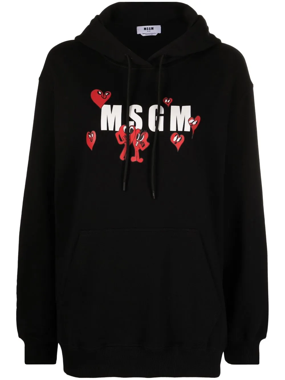 MSGM hoodie con logo estampado - Negro