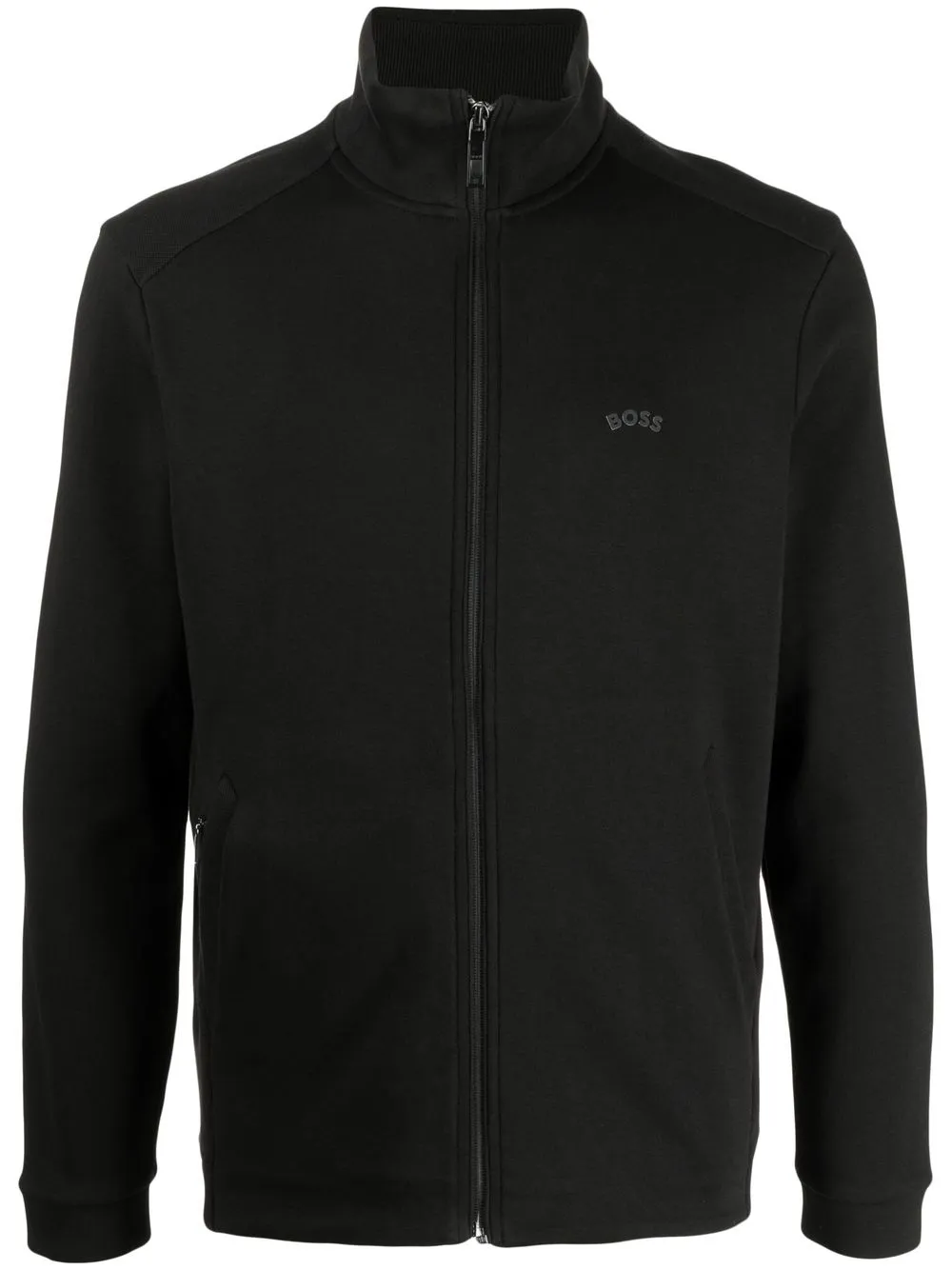 BOSS suéter con logo bordado - Negro