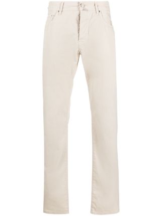 Jacob Cohën mid rise straight leg Chinos Farfetch