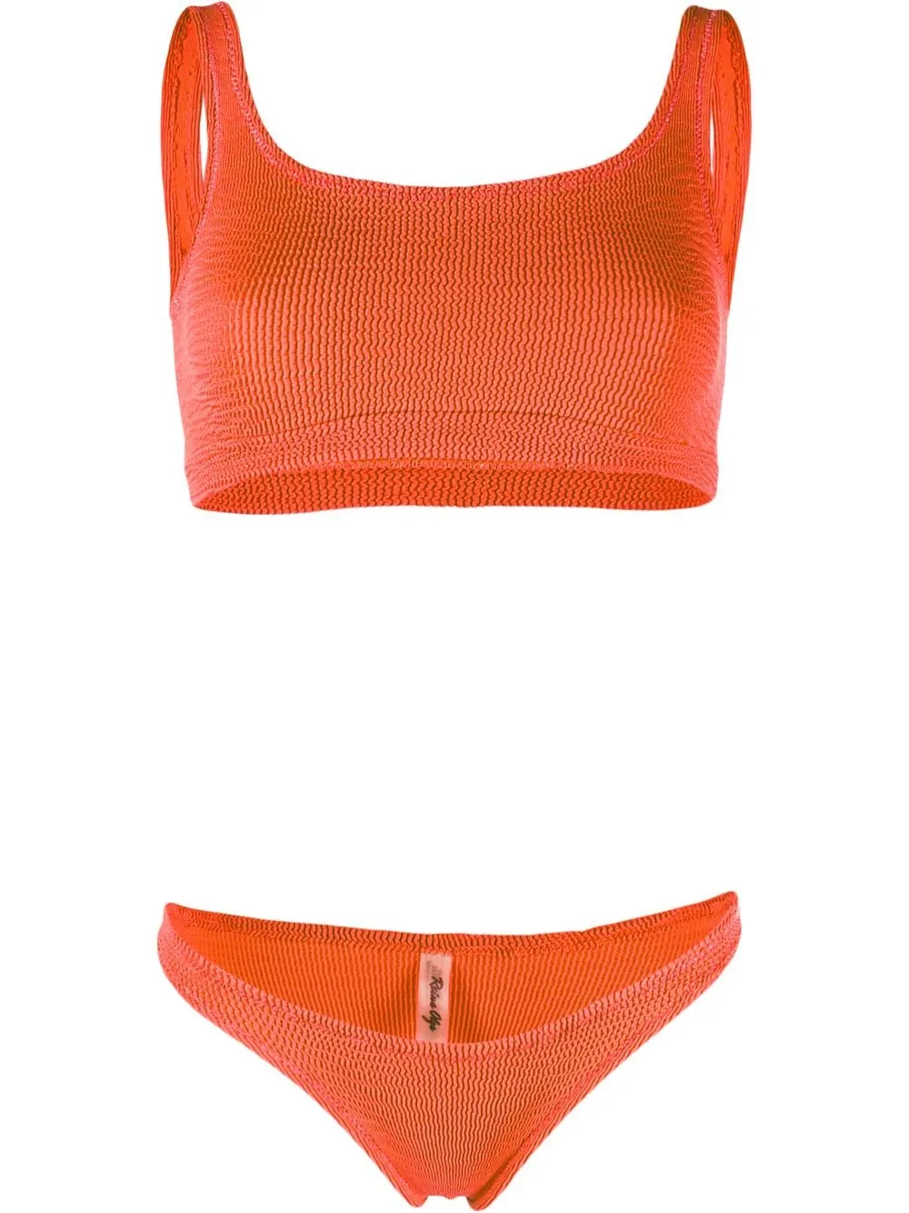 Reina Olga Ginny Scrunch Bikini Set In Terracotta ModeSens