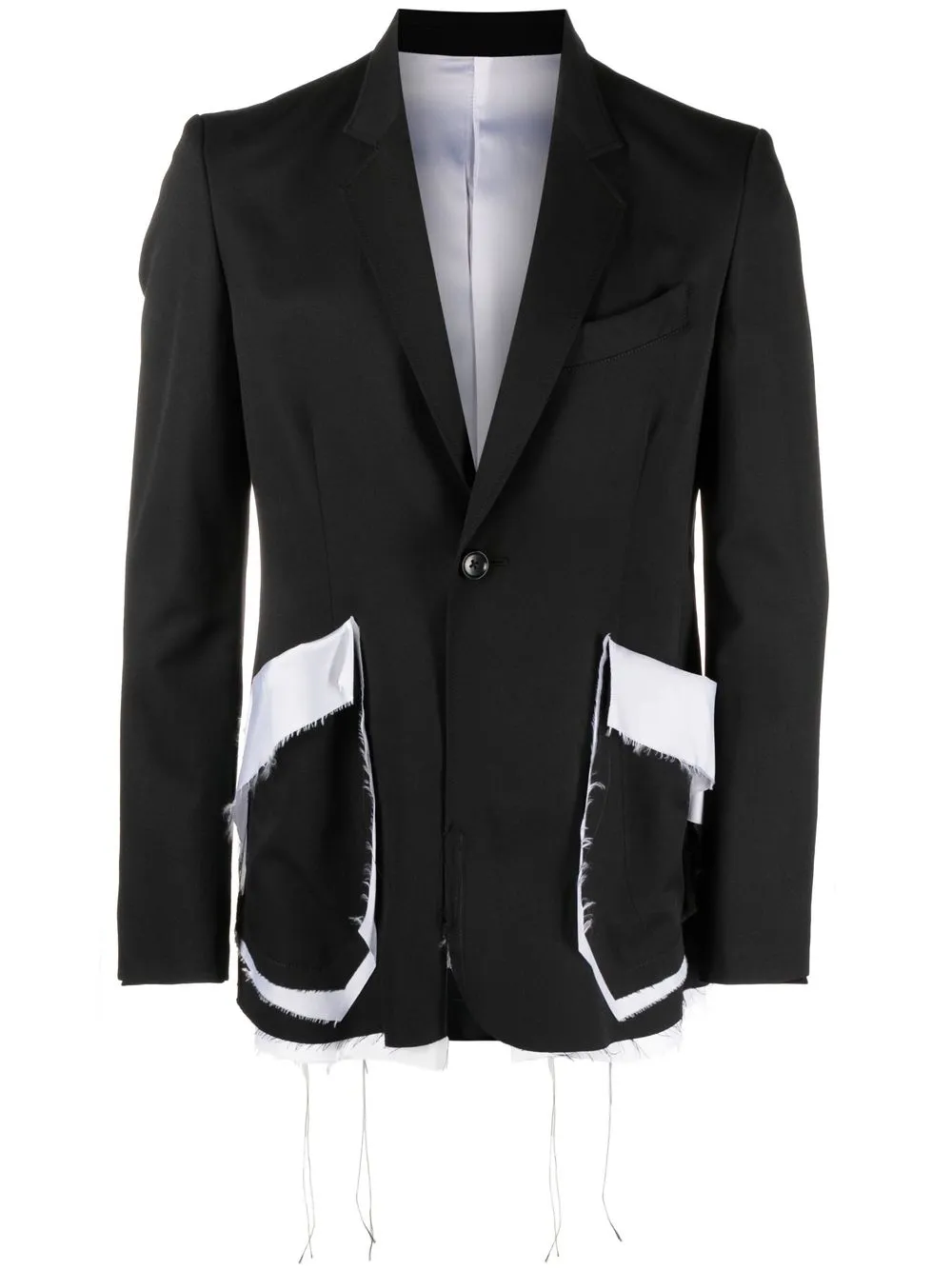 sulvam deconstructed wool blazer - Black