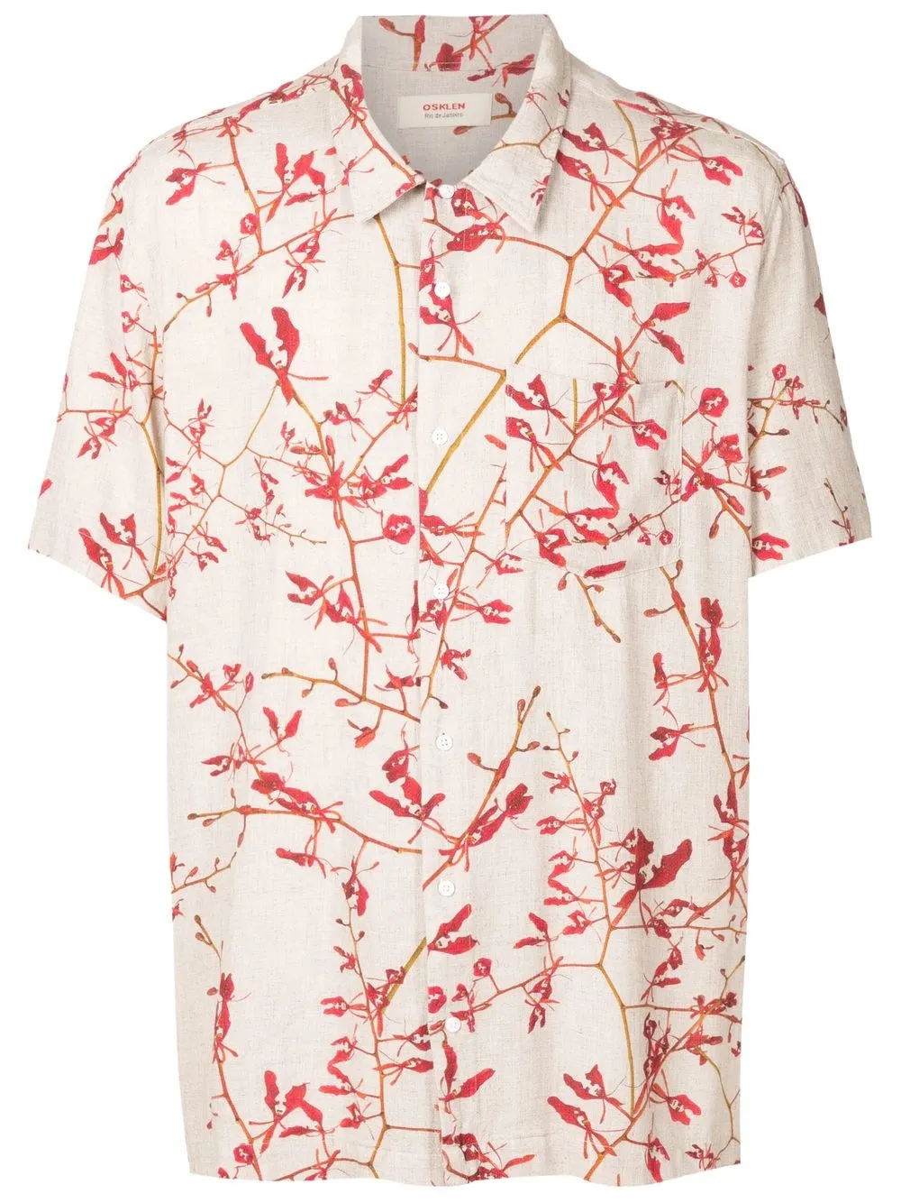 Osklen Camisa Manga Corta Con Estampado Floral Farfetch