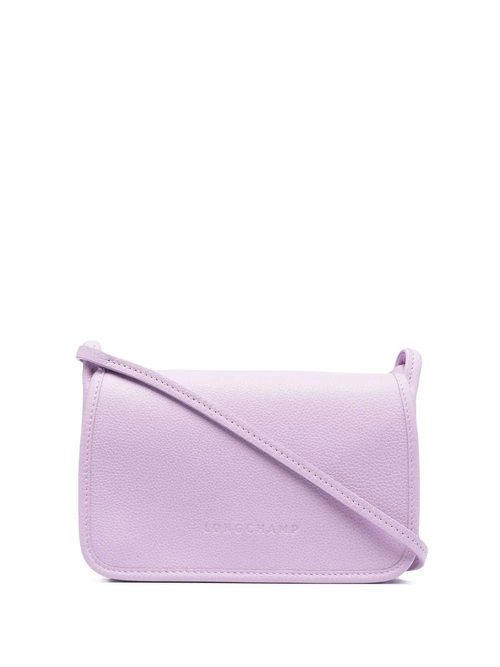 Longchamp leather wallet on chain - Purple