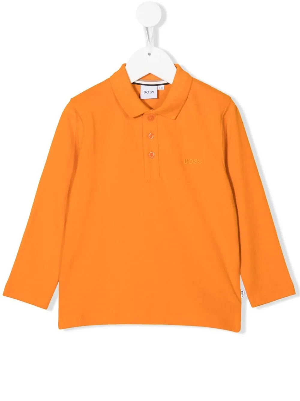 BOSS Kidswear playera tipo polo con logo bordado - Naranja