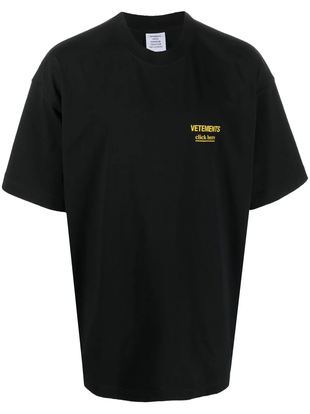 VETEMENTS logo-print cotton T-shirt - Black