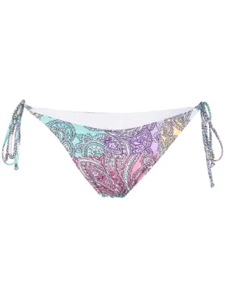 MC2 Saint Barth Paisley Print Side Tie Bikini Bottoms Farfetch