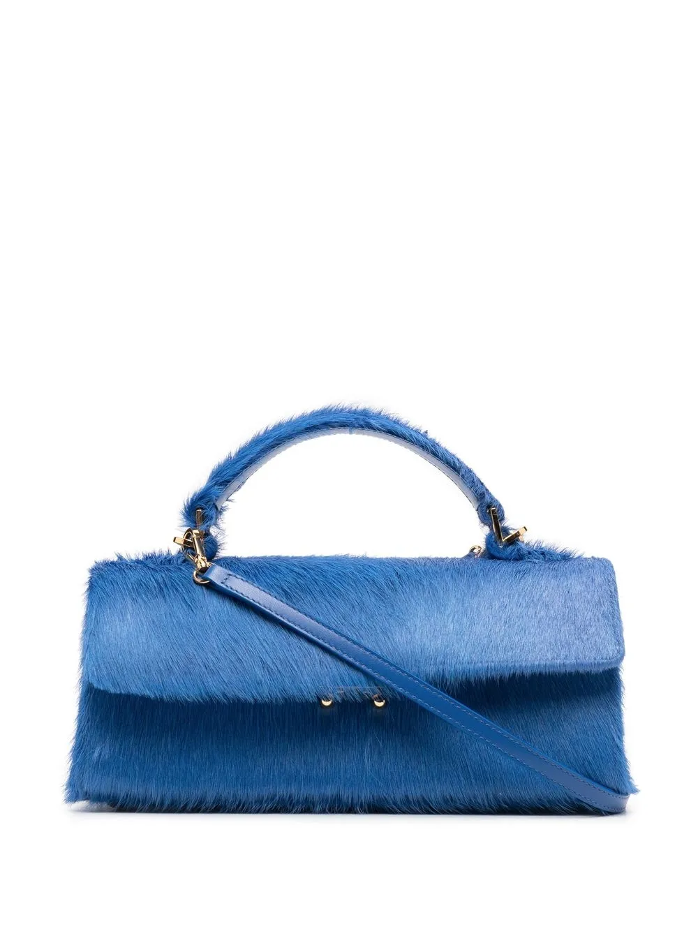 Marni small haircalf tote bag - Blue