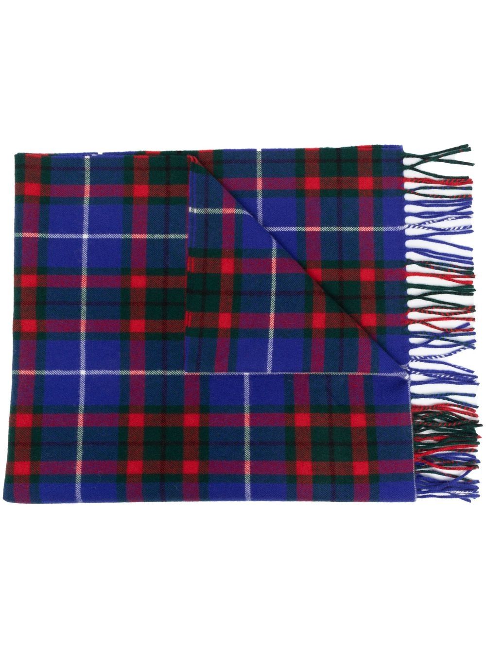 Marni Logo Patch Check Pattern Scarf Farfetch