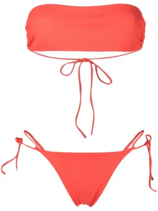 The Attico Bandeau Bikini Set Farfetch