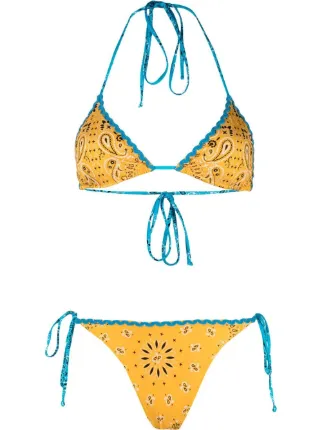 Mc Saint Barth Paisley Print Bikini Set Farfetch