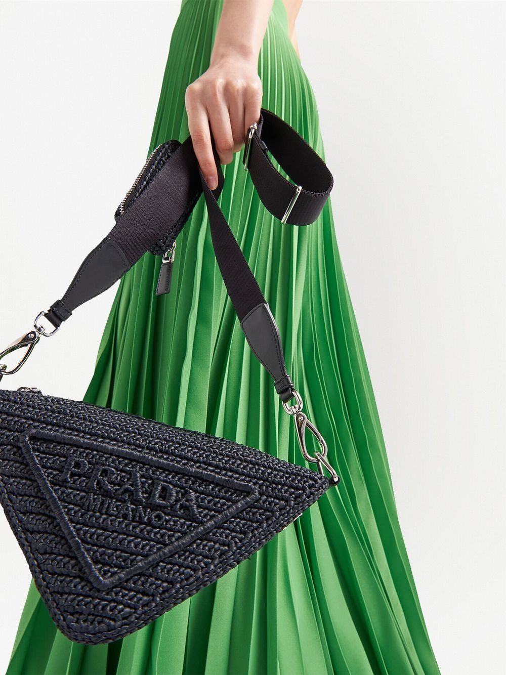 Prada Pleated Silk Maxi Skirt Farfetch