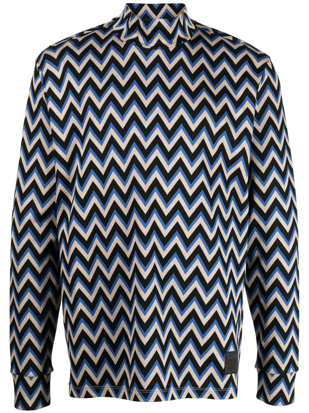 Paul Smith long-sleeve zigzag T-shirt - Blue