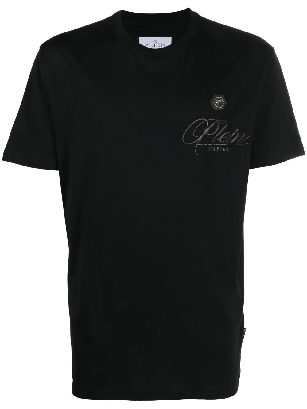 Philipp Plein playera con logo estampado - Negro