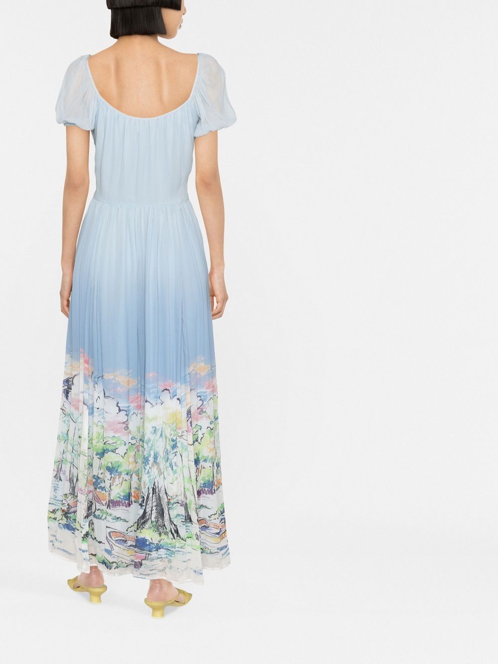 Polo Ralph Lauren Landscape Print Maxi Dress In Blau ModeSens