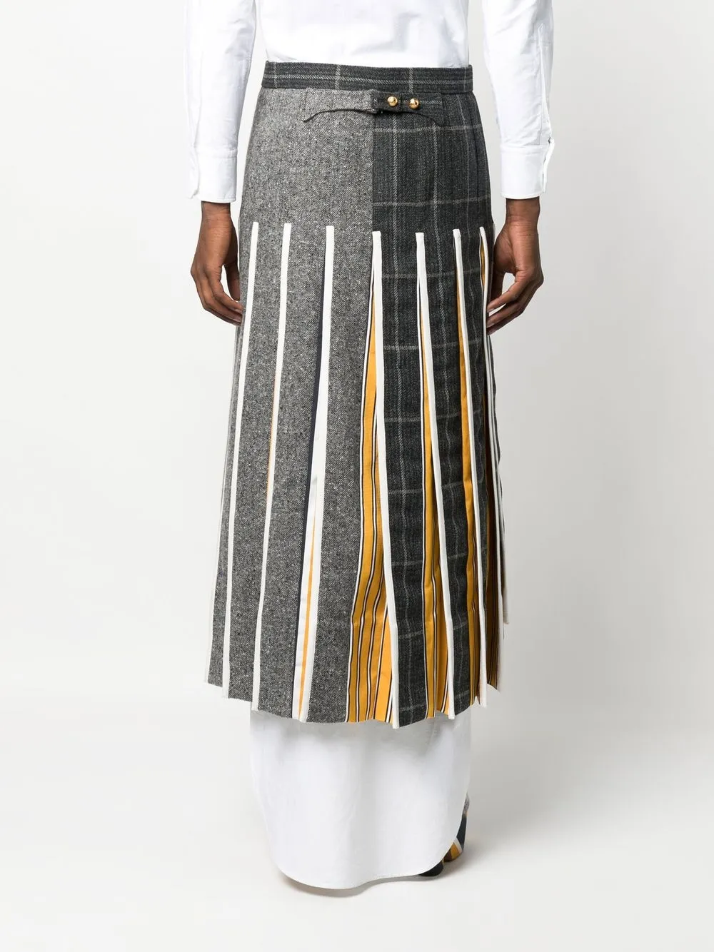 Thom Browne Pleated Midi Skirt Farfetch