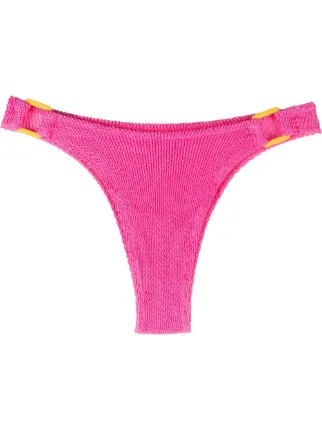 Mc Saint Barth Ever Seersucker Texture Bikini Bottoms Farfetch