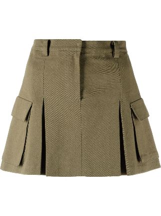 The Frankie Shop Audrey Pleated Cargo Pocket Miniskirt Farfetch