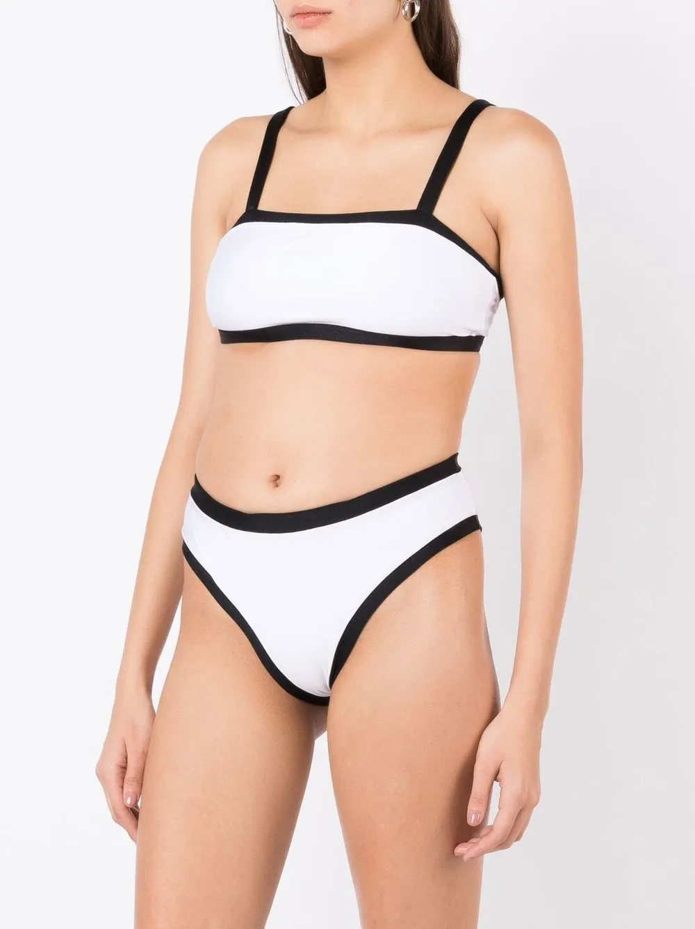 Andrea Bogosian Contrasting Trim Detail Bikini Set Farfetch