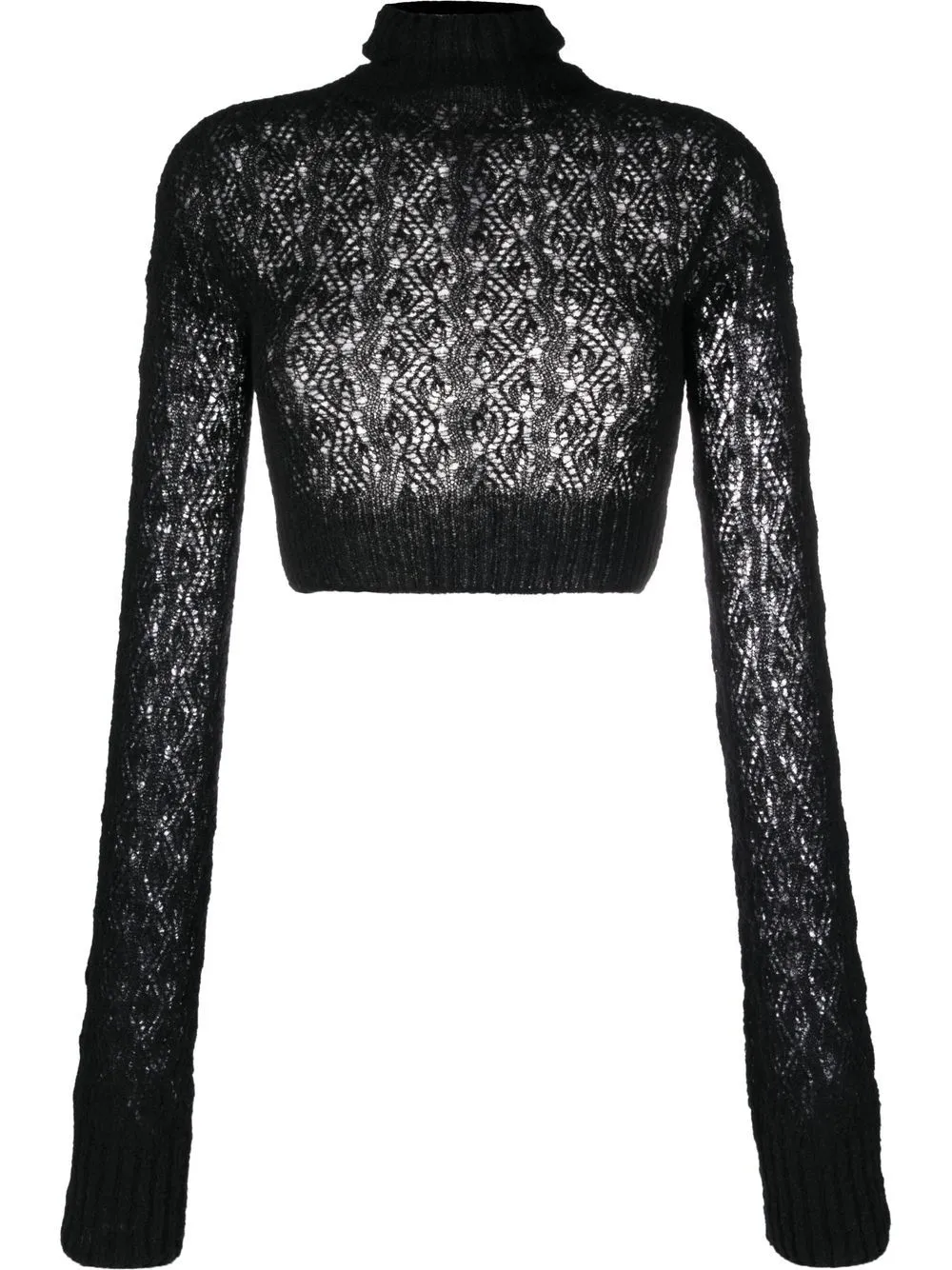 Juneyen cropped knitted jumper - Black