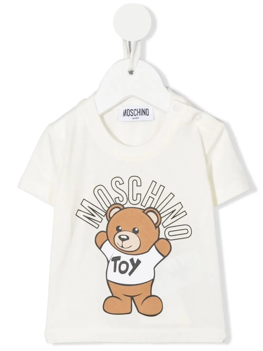 Moschino Kids playera con logo y oso estampado - Blanco