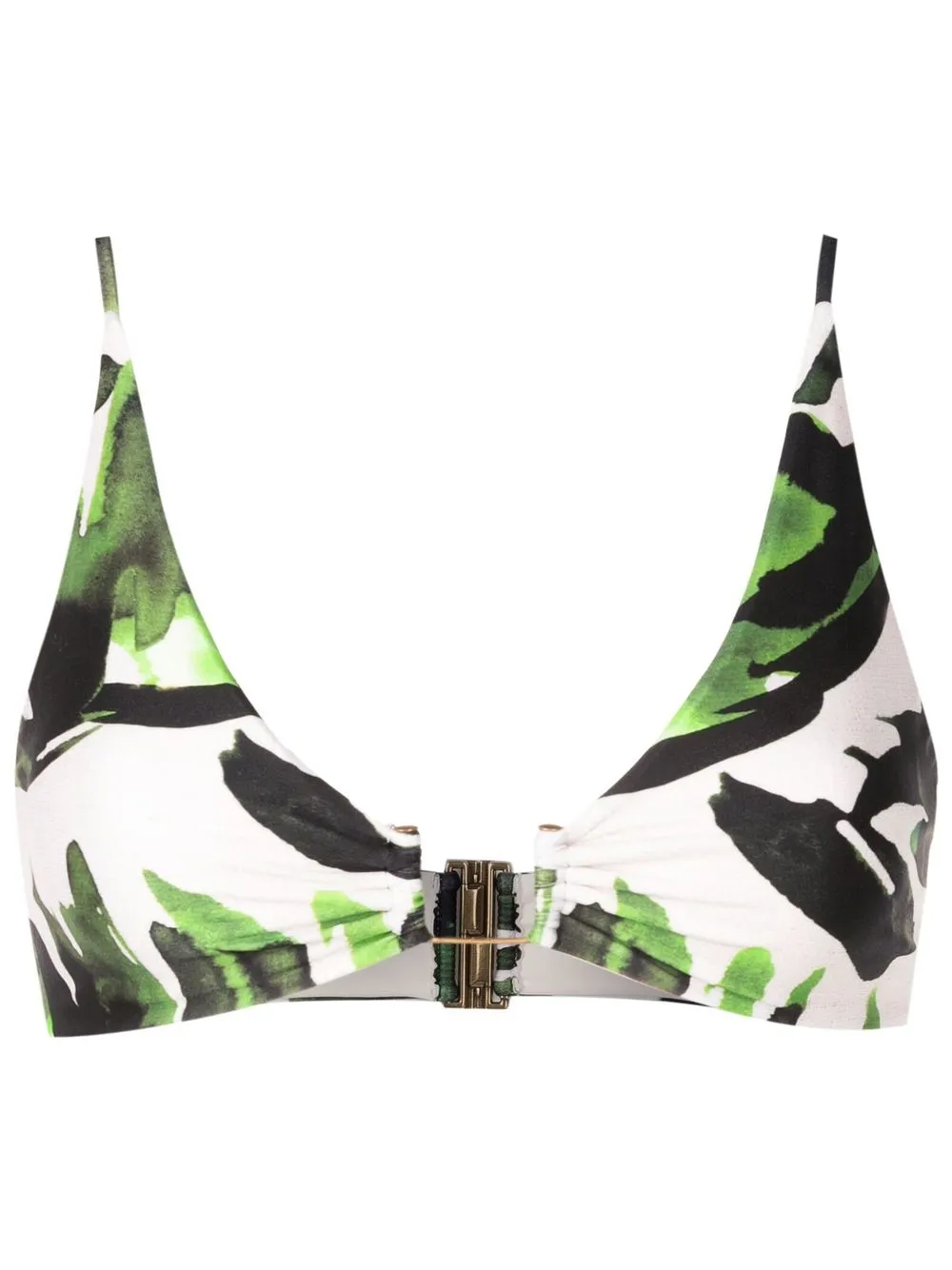 Lenny Niemeyer Carnauba Triangle Bikini Top Green Farfetch