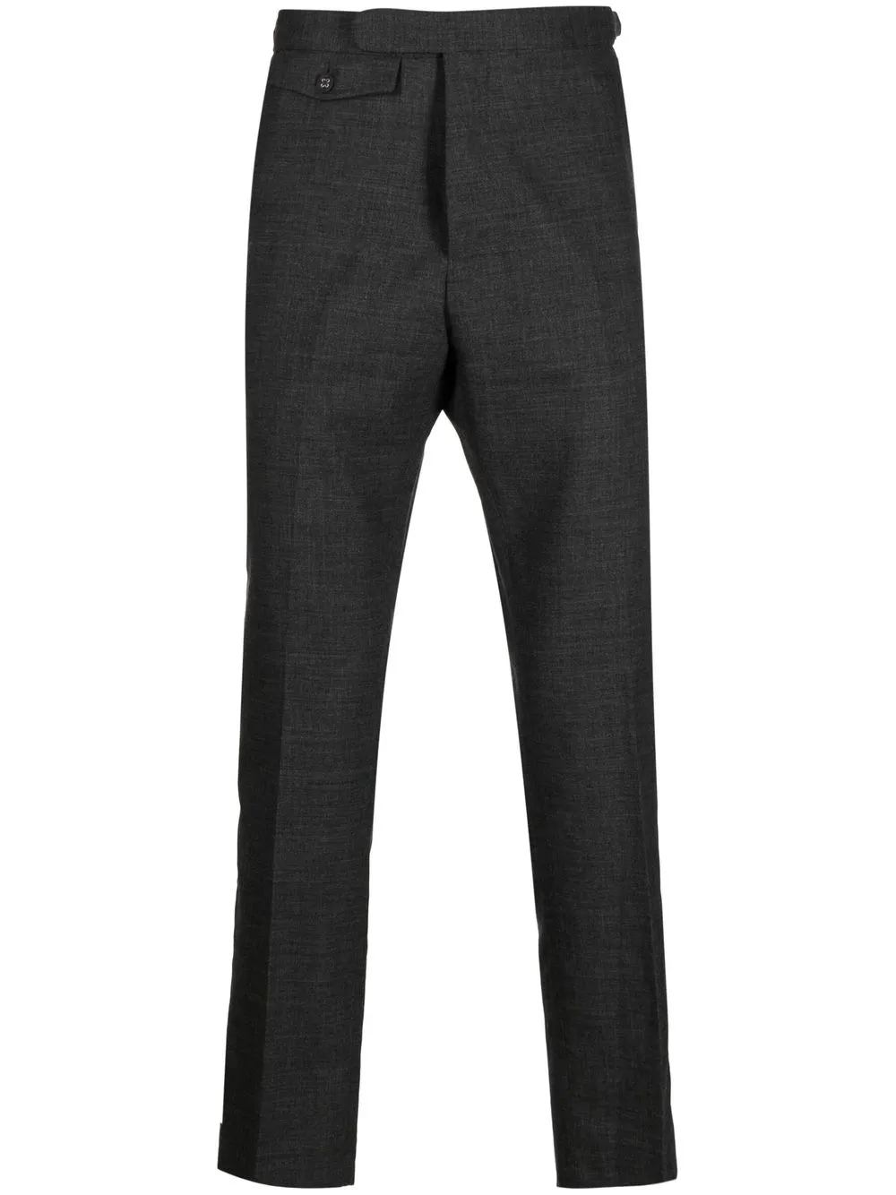 Closed straight-leg cropped trousers - Grey