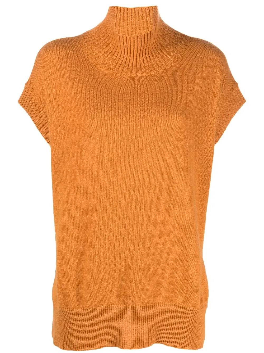 Roberto Collina knitted roll-neck top - Orange
