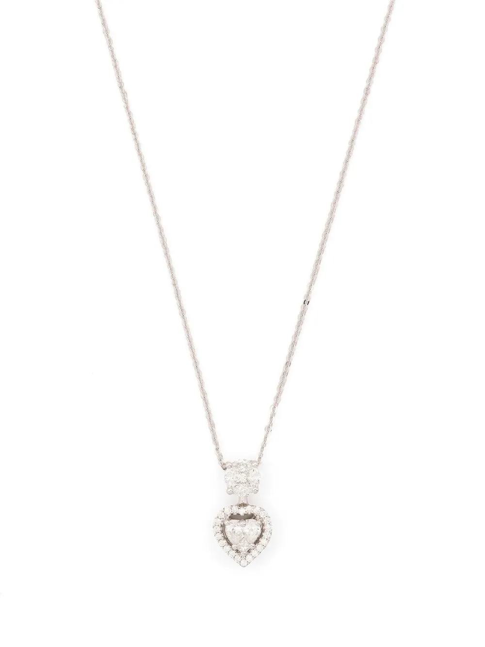 PONTE VECCHIO collar con dije de corazón en oro blanco de 18kt con diamantes - Plateado
PONTE VECCHIO collar con dije de corazón en oro blanco de 18kt con diamantes - Plateado