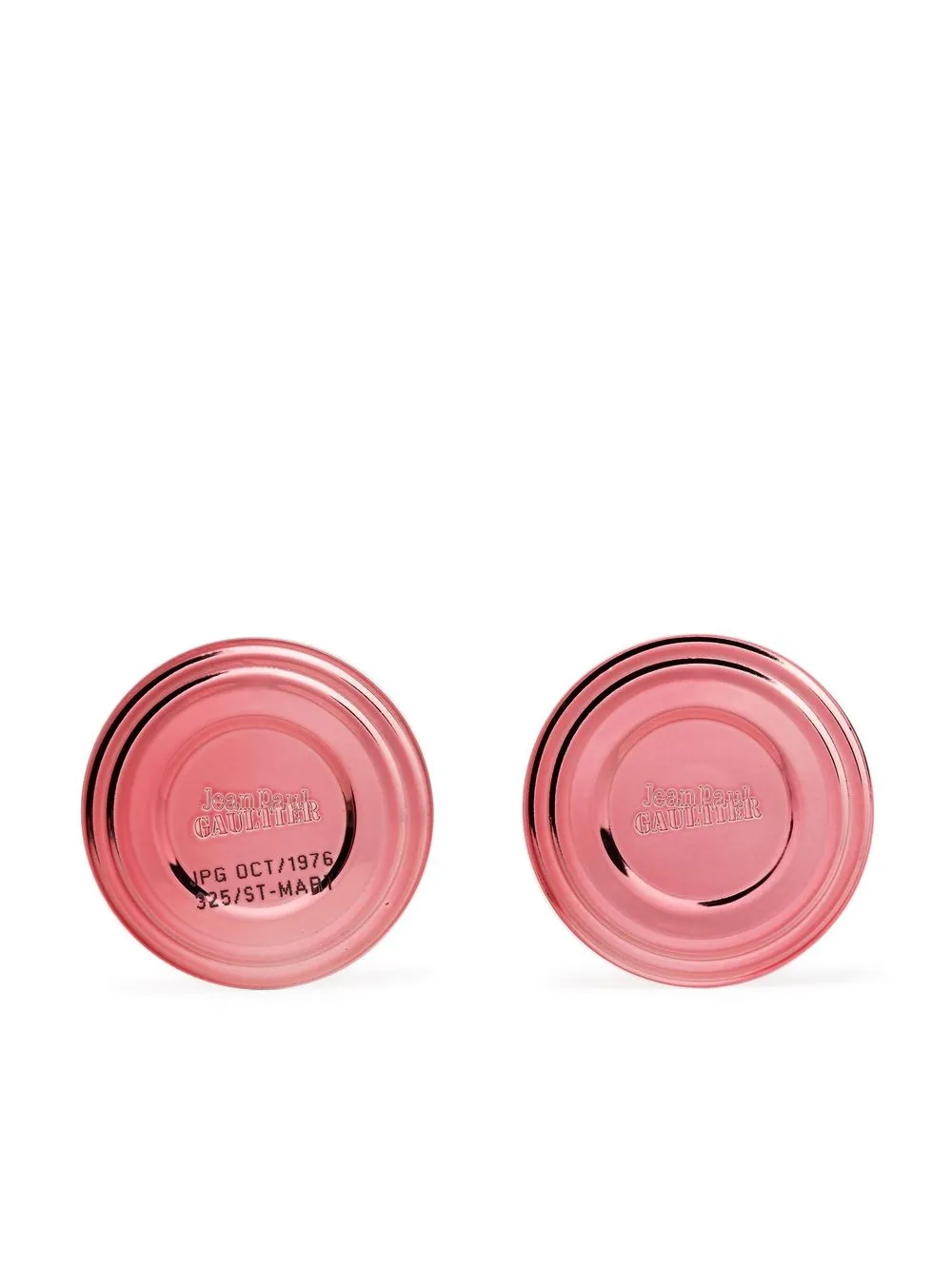 Jean Paul Gaultier aretes oversize con logo estampado - Rosado