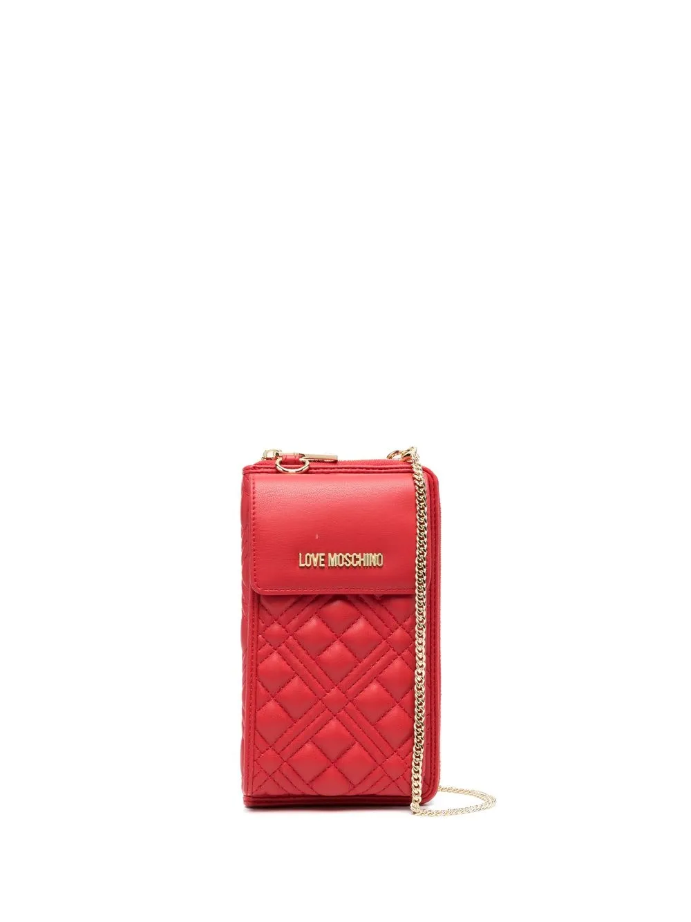 Love Moschino quilted chain-strap wallet - Red