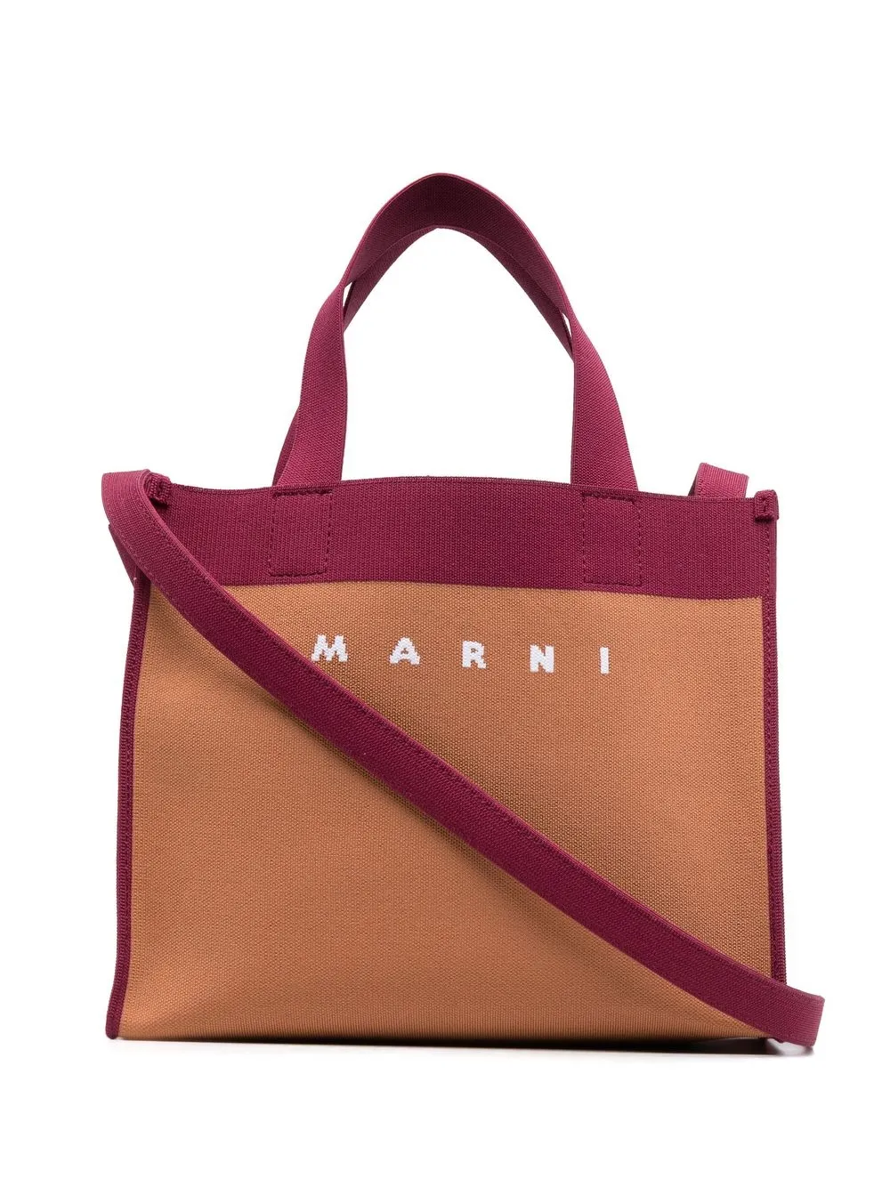 Marni Logo Jacquard Canvas Shoulder Bag Farfetch