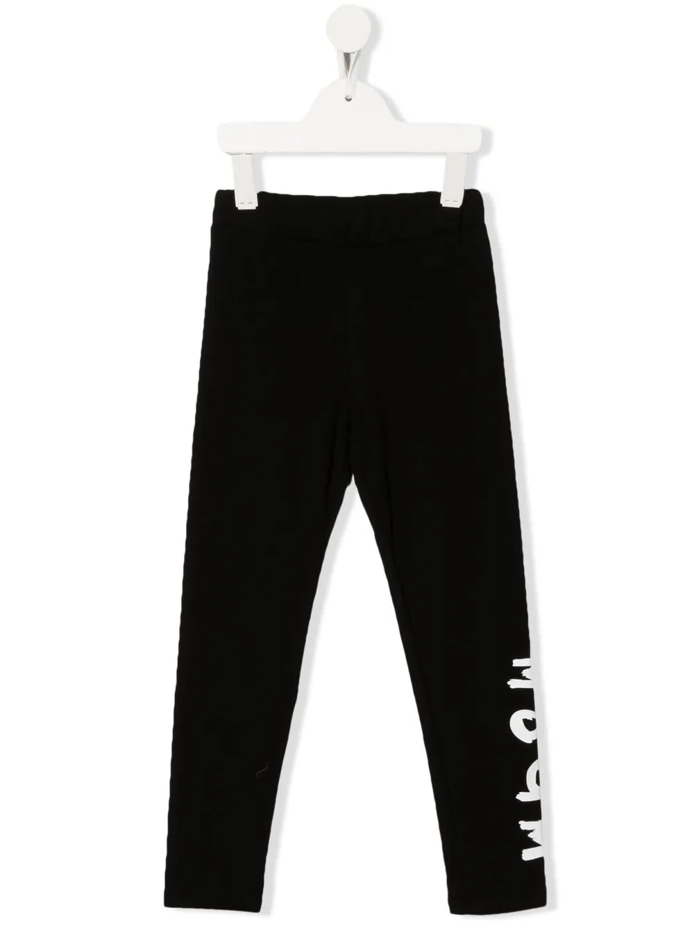 MSGM Kids leggins stretch con logo estampados - Negro