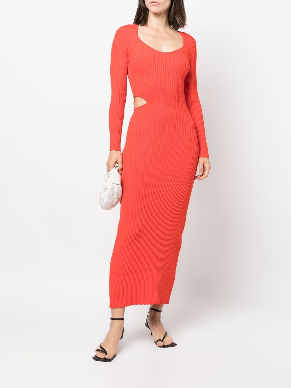 Aeron Cut Out Ribbed Knit Maxi Dress Smart Closet