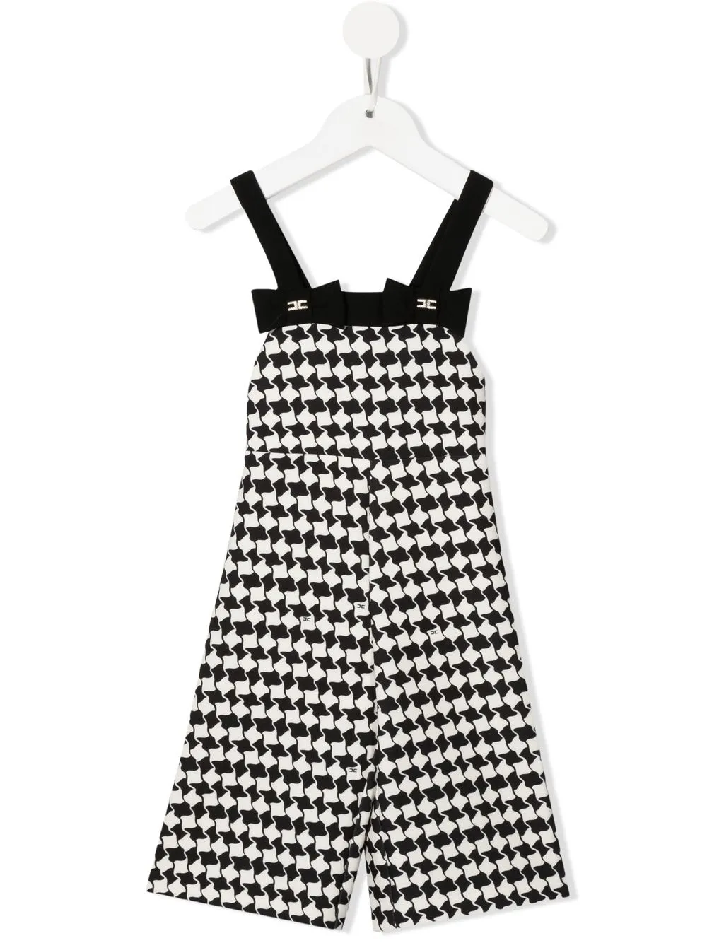 Elisabetta Franchi La Mia Bambina all-over graphic-print jumpsuit - White