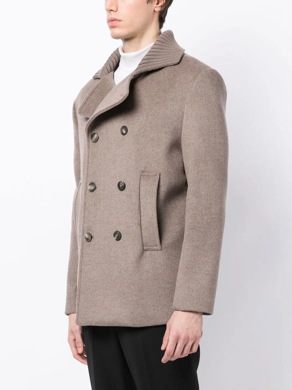 Emporio Armani Double Breasted Wool Coat Farfetch