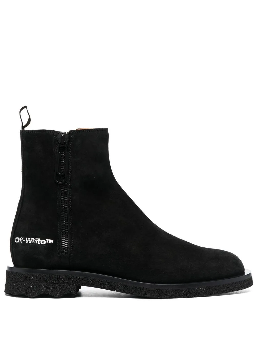 Off-White botines con logo lateral - BLACK BLACK