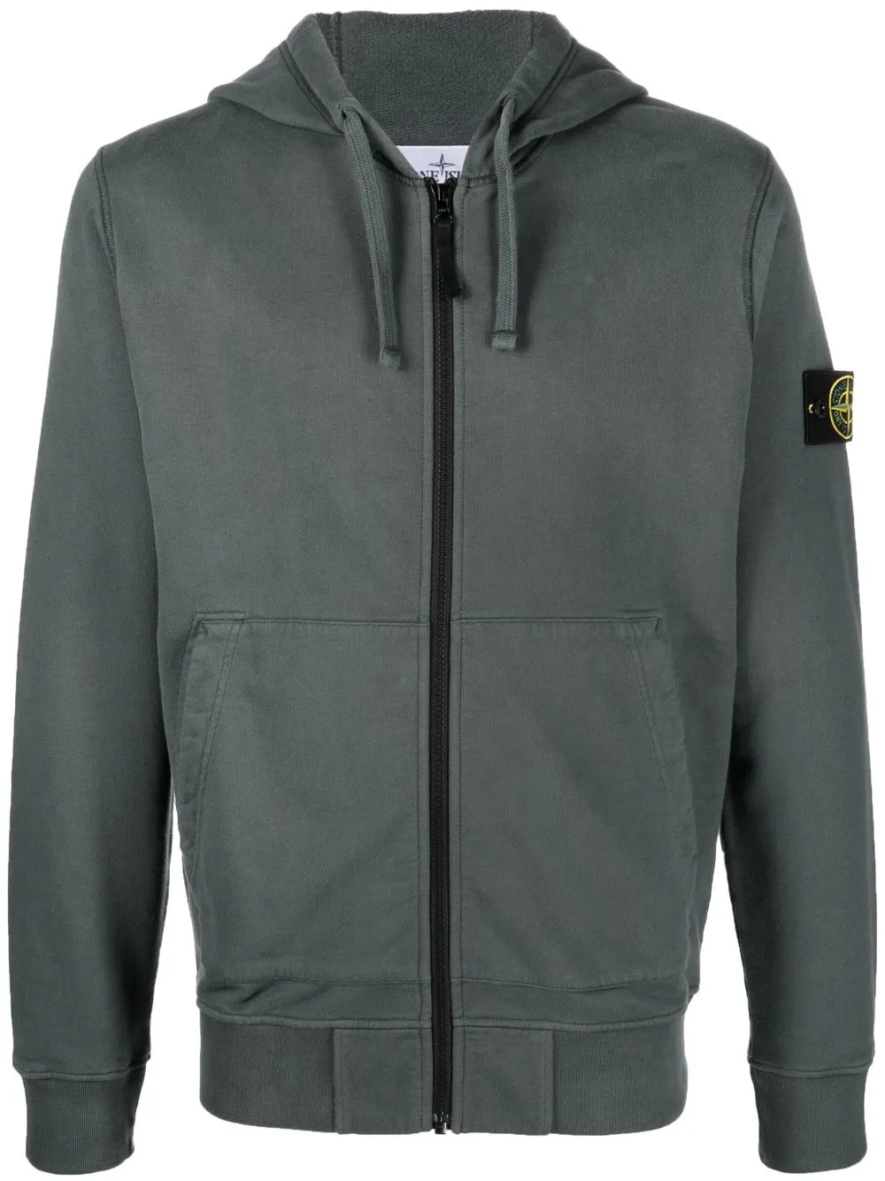 Stone Island Hoodie Zippé à Patch Logo Farfetch