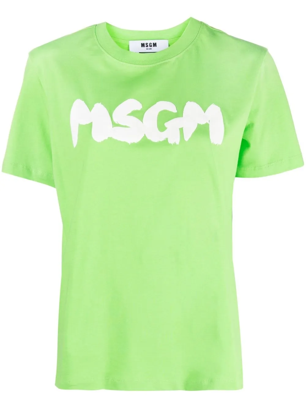 MSGM playera con logo estampado - Verde