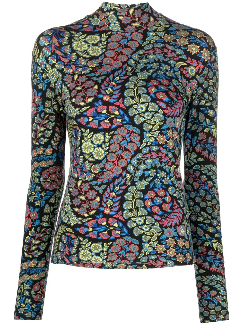 ETRO top con estampado floral - Negro