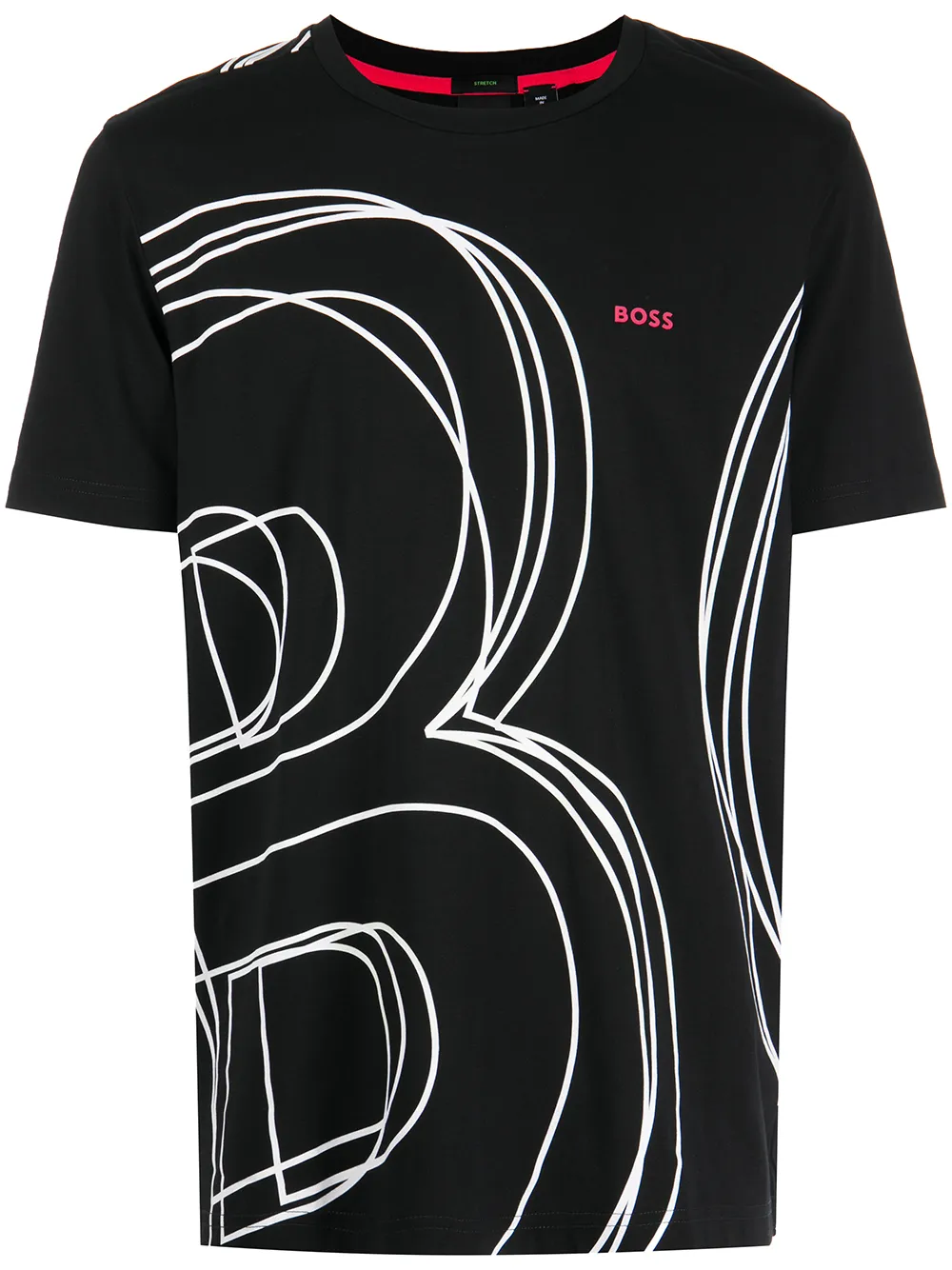 BOSS logo print T-shirt - Black