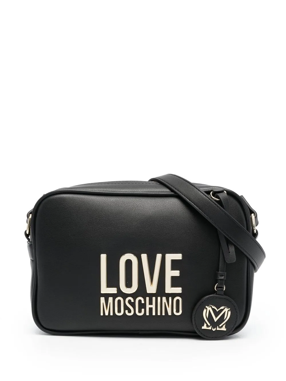 Love Moschino logo-plaque cross-body bag - Black